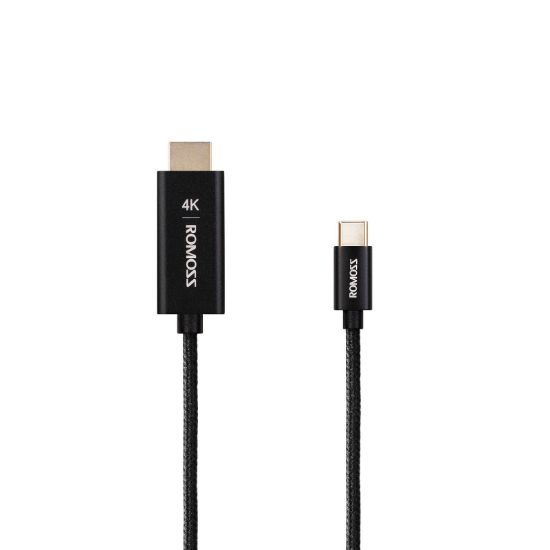 Picture of Romoss Type C to HDMI Cable - 2M - Nylon Black 4K