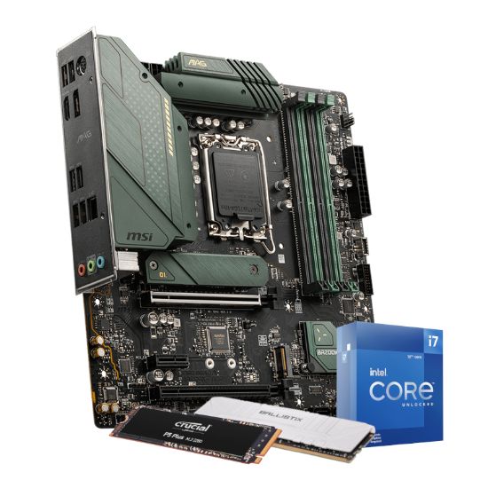 Picture of Intel i7-12700KF GRAND PRIX Upgrade Kit (MSI B660M BAZOOKA|Crucial Balllistix 16GB RAM|Cruciel Gen4 SSD NVME 1TB)