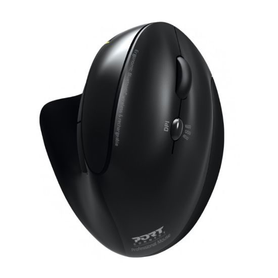 Picture of Port Connect Wireless Rechargeable Ergonoc Mouse Bluetooth - Black