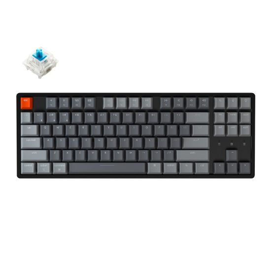 Picture of KeyChron K8 87 Key Aluminium Frame Hot-Swappable Gateron Mechanical Keyboard RGB Blue Switches