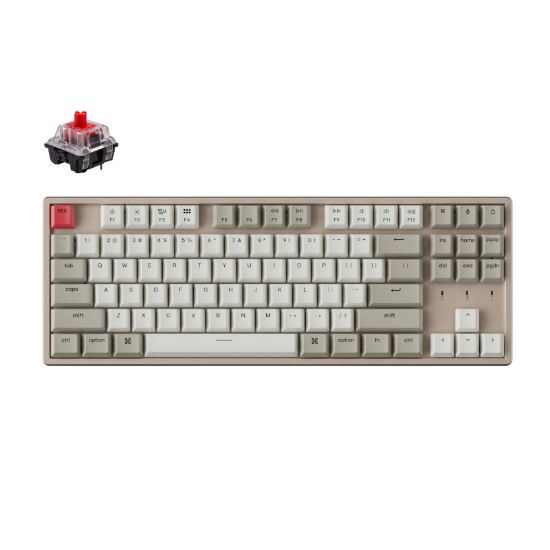 Picture of KeyChron K8 87 Key Keychron Aluminium Frame Mechanical Keyboard Non-Backlit Red Switches