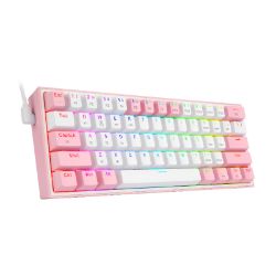 Picture of REDRAGON FIZZ PRO RGB 61 KEY Mechancal Wireless Gaming Keyboard - White/Pink