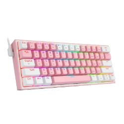 Picture of REDRAGON FIZZ PRO RGB 61 KEY Mechancal Wireless Gaming Keyboard - Pink/White