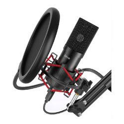 Picture of Fifine T732 USB Condensor Microphone with Arm Desk Mount Kit - Black