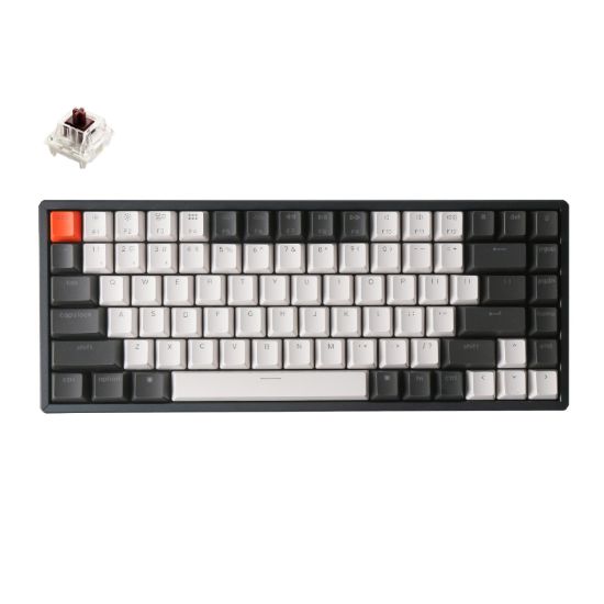 Picture of KeyChron K2 84 Key Aluminium Frame Hot-Swappable Gateron Mechanical Keyboard RGB Brown Switches