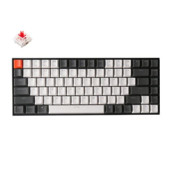 Picture of KeyChron K2 84 Key Hot-Swappable Gateron Mechanical Keyboard White LED Red Switches
