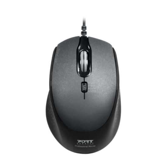 Picture of Port Connect Wired USB|Type-C 3600DPI Mouse - Black