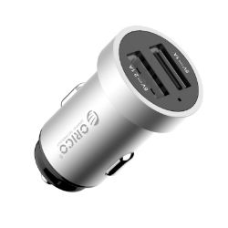 Picture of ORICO Dual Port Mini USB Car Charger - Silver
