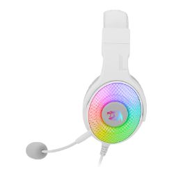 Picture of REDRAGON Over-Ear PANDORA USB (Power Only)|Aux (Mic and Headset) RGB Gaming Headset - White