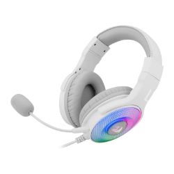 Picture of REDRAGON Over-Ear PANDORA USB (Power Only)|Aux (Mic and Headset) RGB Gaming Headset - White