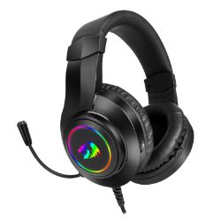 Picture of REDRAGON Over-Ear HYLAS Aux (Mic and Headset)|USB (Power Only) RGB Gaming Headset - Black