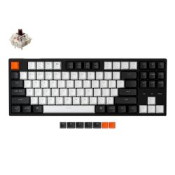 Picture of KeyChron C1 87 Key Gateron Hot-Swappable Mechanical Wired Keyboard RGB Brown Switches