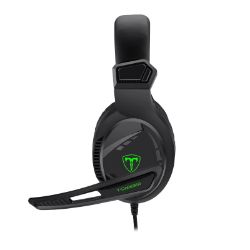 Picture of T-Dagger McKinley AUX|Boom Mic|Inline Controller Over-Ear Gaming Headset - Black