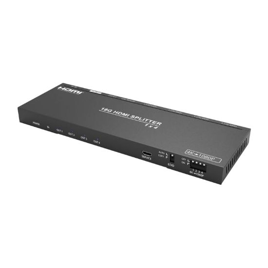 Picture of HDCVT 1x4 HDMI 2.0 Splitter with Scaler/Audio Extract EDID HDCP 2.2