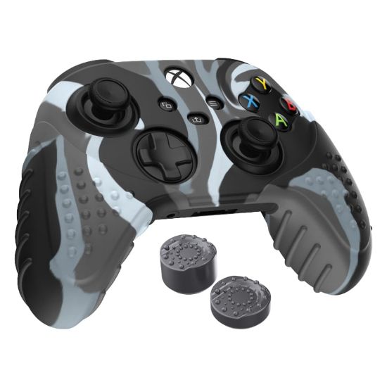 Picture of Sparkfox Xbox Series X Silicone FPS Grip Pack Skin and Thumb Caps - Camo Grey