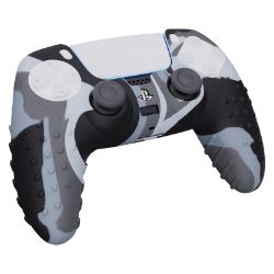 Picture of Sparkfox PlayStation 5 Silicone FPS Grip Pack Skin and Thumb Caps - Camo Grey