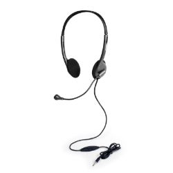 Picture of Port Stereo Headset with Mic with 1.2m Cable|1 x 3.5mm|Volume Controller - Black