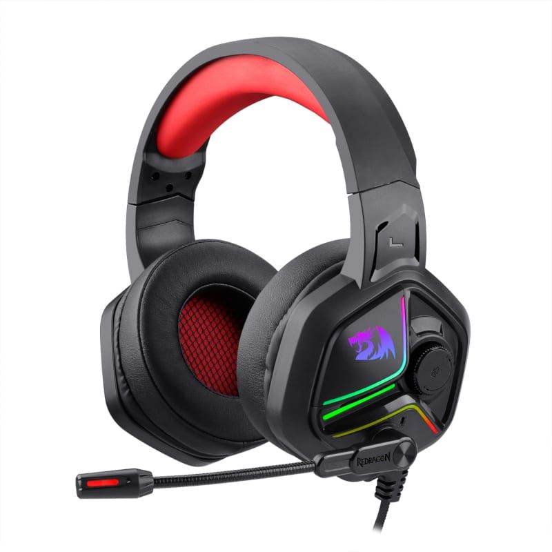 Picture of REDRAGON Over-Ear AJAX Aux (Mic and headset)|USB (Power Only) Gaming Headset - Black