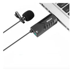 Picture of Fifine K053 USB Lavalier Lapel Microphone with Sound Card
