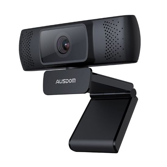 Picture of Ausdom AF640 1080p FHD Wide Angle Desktop Webcam - Black