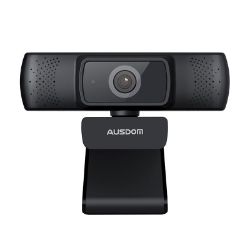 Picture of Ausdom AF640 1080p FHD Wide Angle Desktop Webcam - Black