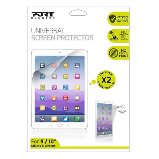 Picture of Port Connect Universal Screen Protector for 11" Tablets Twin Pack - Clear