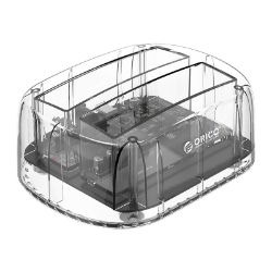 Picture of ORICO 2 Bay 2.5" / 3.5" USB3.0 HDD|SSD Dock - Transparent