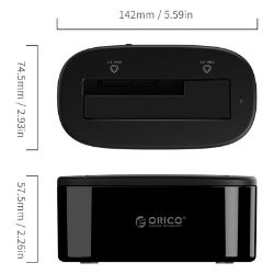 Picture of ORICO 1 Bay USB3.0 2.5" / 3.5" HDD|SSD Vertical Dock - Black