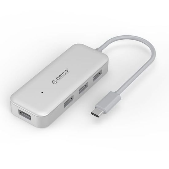 Picture of ORICO 4 Port USB-C to 4xUSB3.0 Hub - Silver