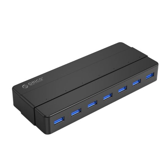 Picture of ORICO 7 Port Additional Power USB3.0 Hub - Black
