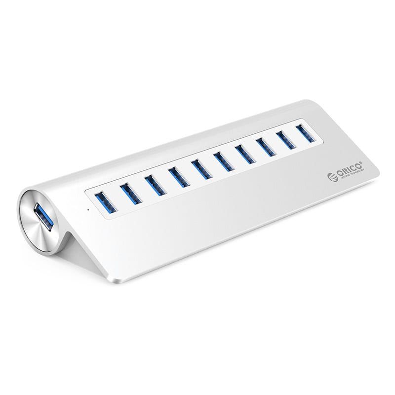 Picture of ORICO 10 Port USB3.0 Hub Aluminium - Silver