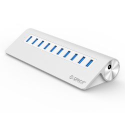 Picture of ORICO 10 Port USB3.0 Hub Aluminium - Silver