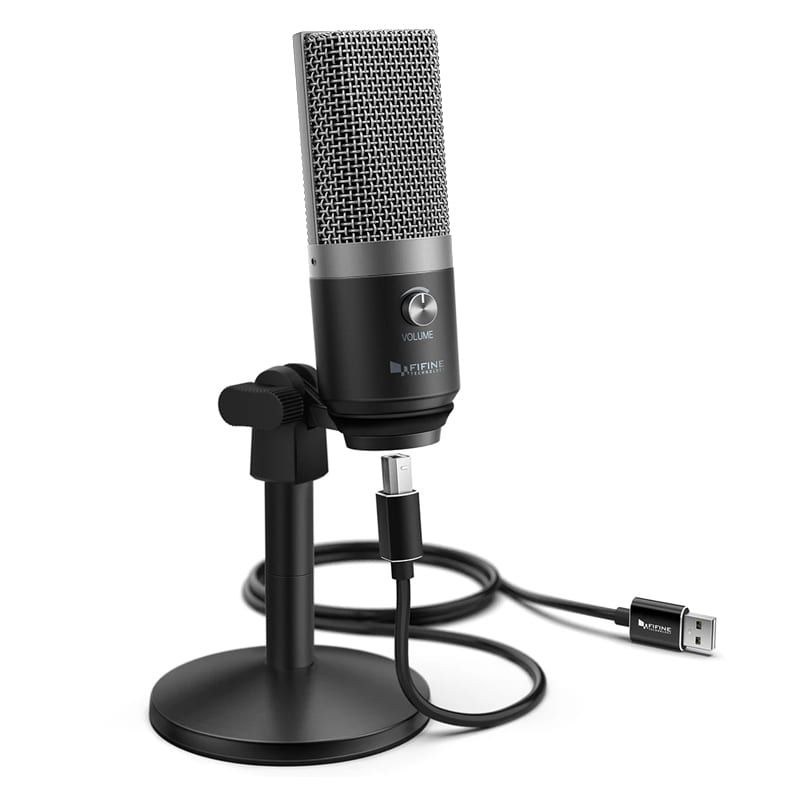 Picture of Fifine K670B Cardioid USB Condensor Microphone with Stand - Black