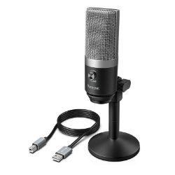 Picture of Fifine K670B Cardioid USB Condensor Microphone with Stand - Black