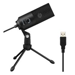 Picture of Fifine K669B Cardioid USB Condenser Microphone with Tripod - Black