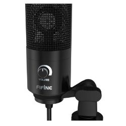 Picture of Fifine K669B Cardioid USB Condenser Microphone with Tripod - Black