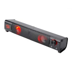 Picture of REDRAGON 2.0 Sound Bar ORPHEUS 2x3W 3.5mm RED LED Gaming Speaker - Black