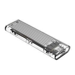 Picture of ORICO M.2 NVME (2230/2242/2260/2280) to USB3.1(Device Input) Gen-2 Type-C(Enclosure Side) Transparent SSD Enclosure (2TB Max) - Silver Heatsink (Compatible with CTA2-SV/CTA2-GR)
