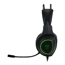 Picture of T-Dagger Atlas Green Lighting|210cm Cable|3.5mm (Mic and Headset) + USB (Power Only) |Omni-Directional Gooseneck Mic|40mm Bass Driver|Stereo Gaming Headset - Black/Green